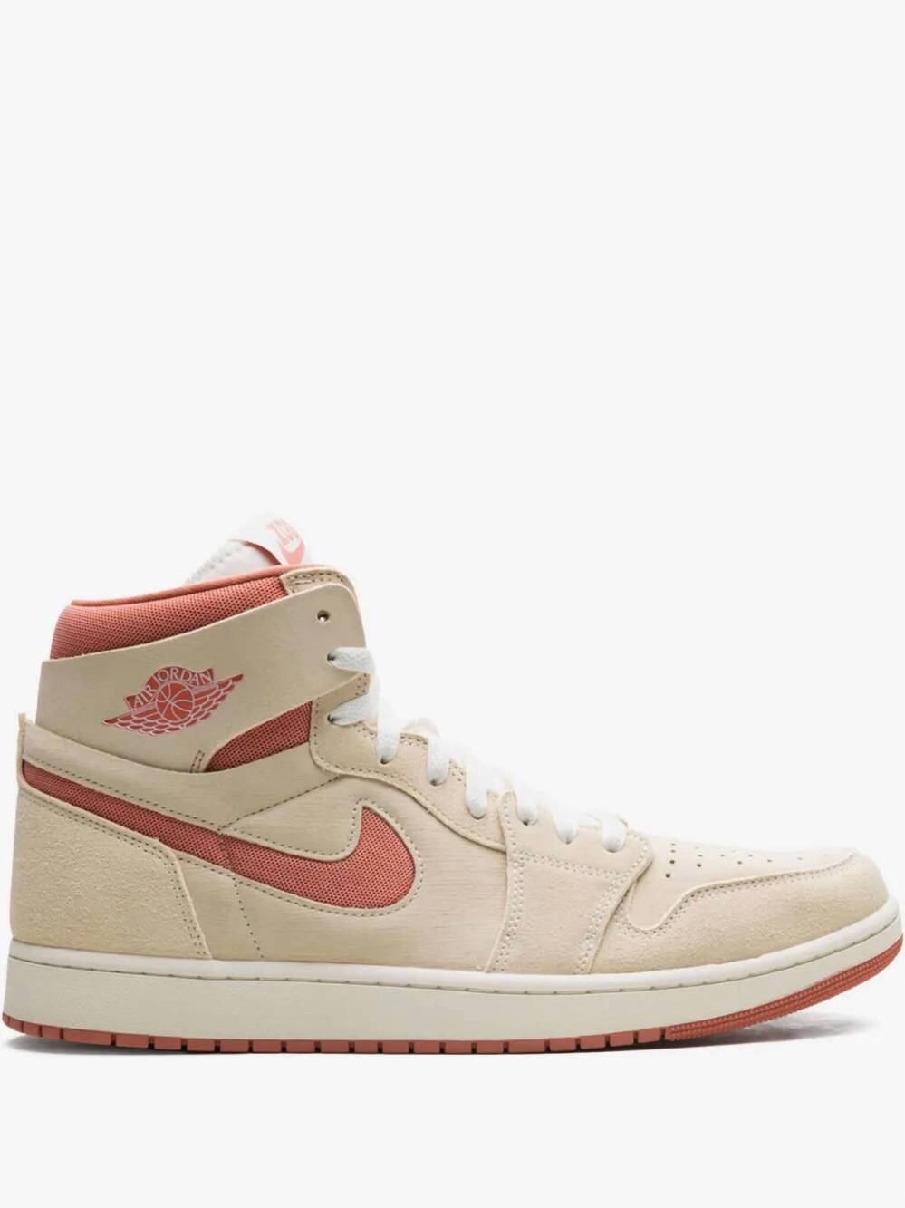 NEW JORDAN men's air jordan 1 zoom air cmft 2 sneaker in sail/terra blush-burnt